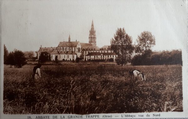 Abdij la Trappe werken op het veld.