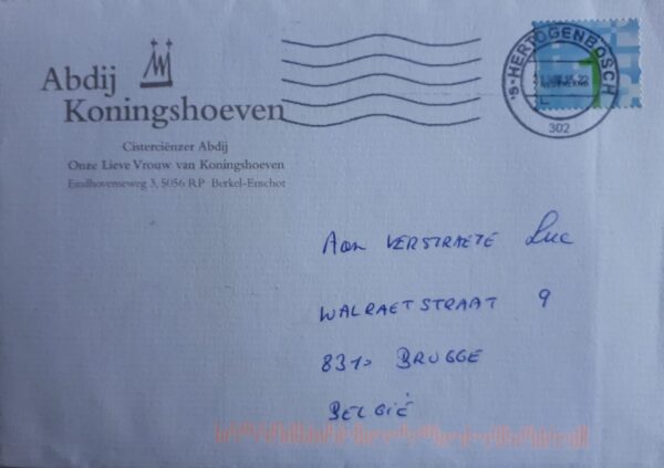Brieven - Trappiostenbieren. Brief abdij van Koningshoeven in Nederland.