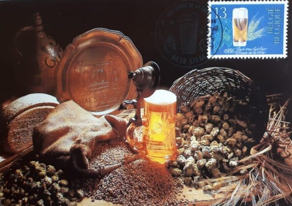 Maxikaarten bieren. 1986 - België: Jaar van het bier.