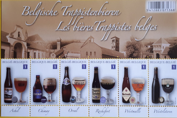 Postzegels verzamelen. Overzicht van de postzegels van de Belgisch trappisten.