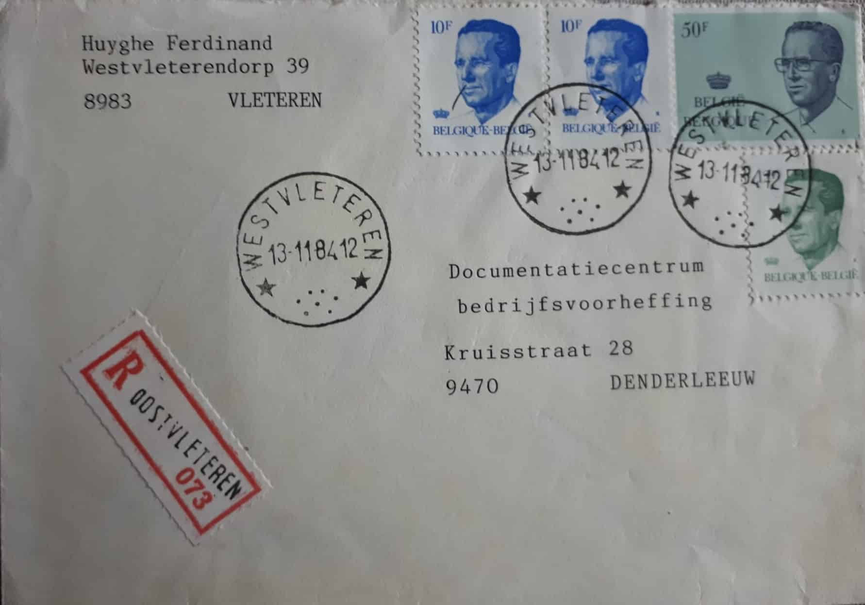 Aangetekende brief Abdij Westvleteren.